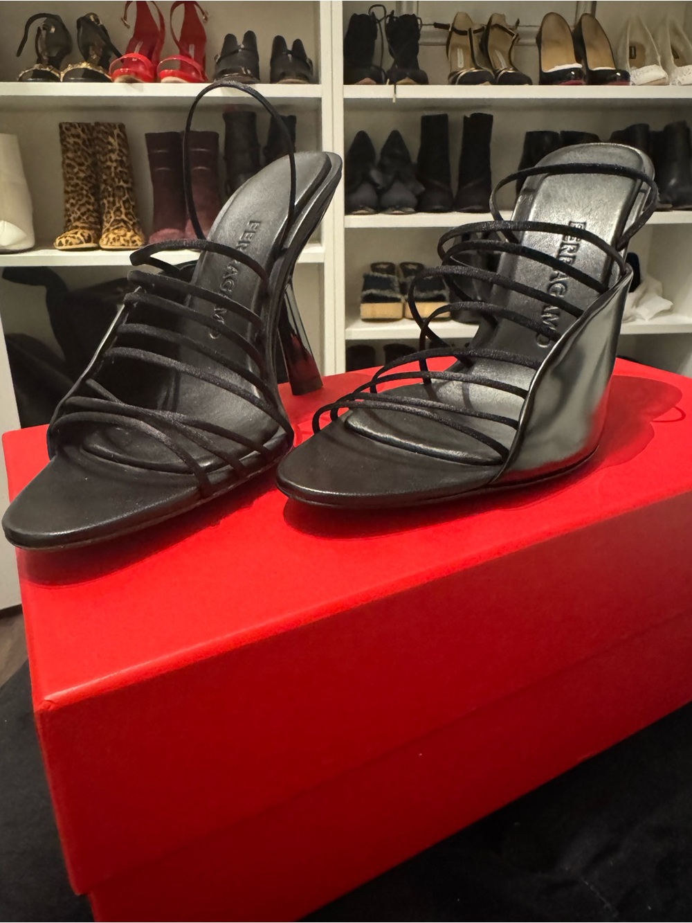 Salvatore Ferragamo Black Strappy Heels - Picture 3 of 8
